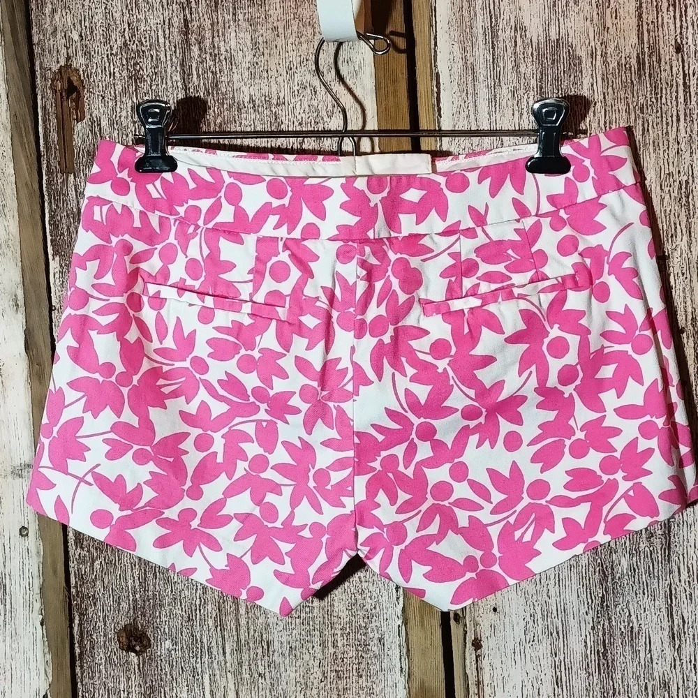 J. Crew city fit stretch pink white flowers front/back pockets zip fly 4 - Picture 7 of 11